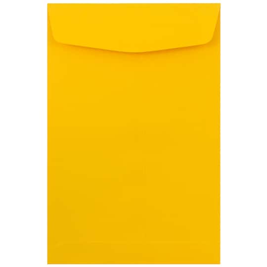 JAM Paper 6" x 9" Sunflower Yellow Open End Catalog Premium Envelopes